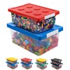 loobuu Plastic Storage Bins with Lids - Stackable Toy Storage