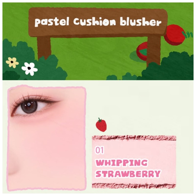 THE FACE SHOP Pastel Cushion Blusher 5g [Dinotang Edition], Shade:02