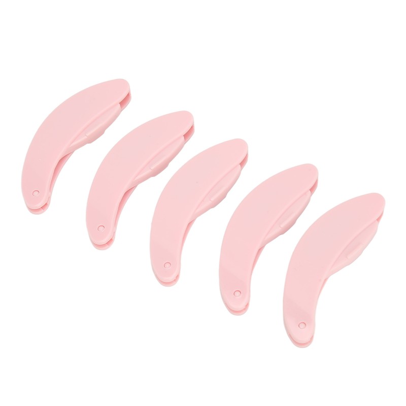 5pcs Curve Handle Lash Comb Stainless Steel Folding Eyelash Teeth