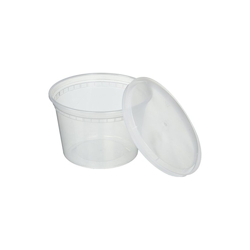 Deli Food Storage Containers with Lids, 16 Ounce (48 Count)