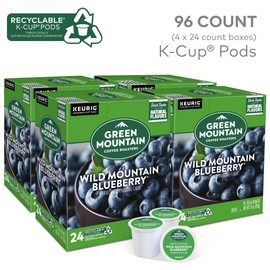 Green Mountain Coffee Roasters Wild Mountain Blueberry Keurig Single-Serve K-Cup pods, Light Roast Coffee, 96 Count