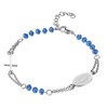 Cupimatch Armband Damen Katholischer Rosenkranz: Edelstahl Kreuz Kristall Perlen Armband