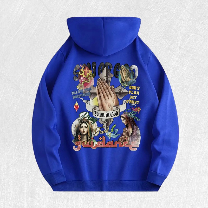 I Trust in God Graphic Hoodie 100% Cotton US Warehouse