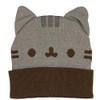 Pusheen Beanie Hat with Ears,Gray,Standard