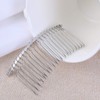Lurrose 10pcs Minimalist Silver Metal Hair Side Comb Wedding Veil