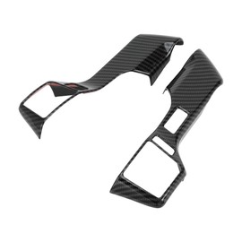 REPAIROCK 2 Stück Lenkradabdeckungen für Toyota Tacoma 16-23 Lenkradverkleidung Aufkleber Carbonfaser Muster ABS Schwarz