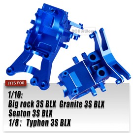 RCHuiWow RC Composite Front Rear Upper Gearbox Covers and Shock Tower Upgrades for 1/10 Big Rock 3S BLX,Granite/Senton 3S BLX(Mega550),1/8 Typhon 3S BLX(Mega550),AR320399,Navy Blue