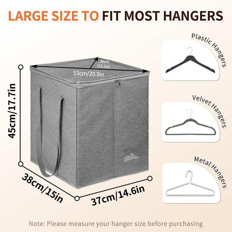 BOHEMIABY Clothes Hanger Organizer-Hard Shell Hanger Storage with Dust Lid,