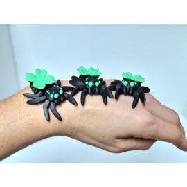 Unbranded 3D Printed Gift Articulating Cute Mini Flexi Shamrock Spider  lot of 3