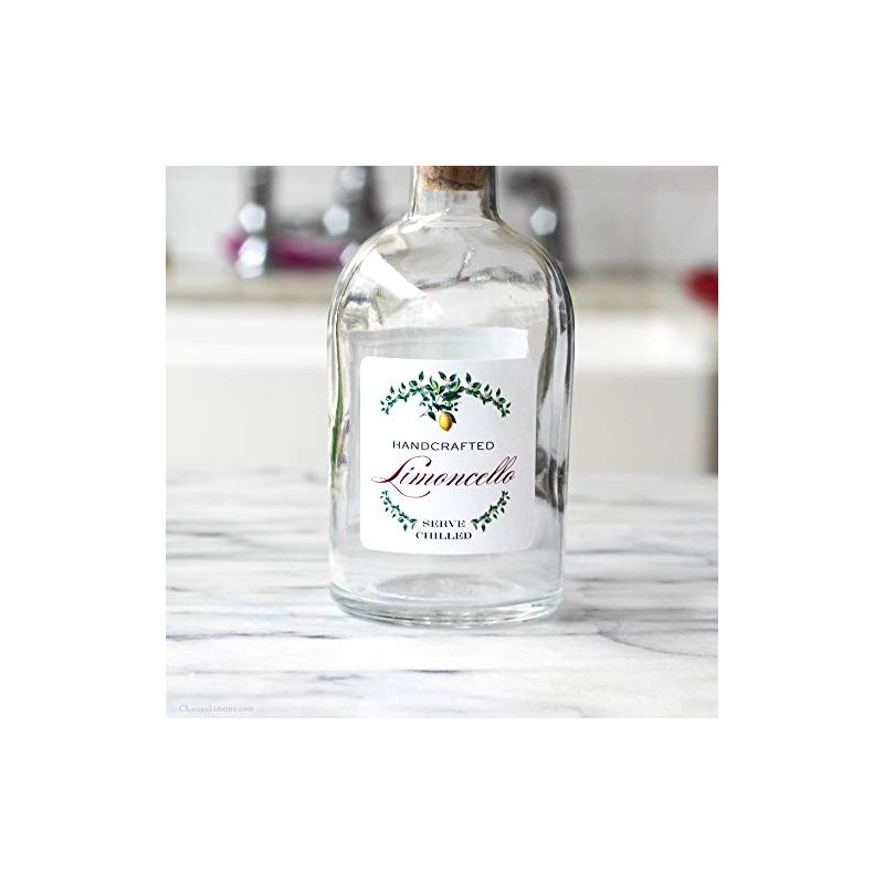 LIMONCELLO LABELS, Garland Style, 2" X 2" Square - 12