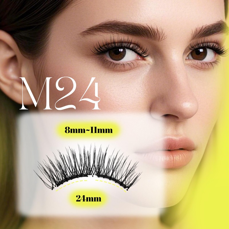 CALAILIS Magnetic Eyelashes with Applicator Upgrade Soft Magnetic Eyelashes Natural