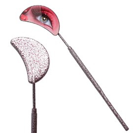 MuskalMed Lash Mirror Eyelash Extension Mirror Half-moon Shape Lash Mirror Stainless Steel Eyelash Mirror Tool Large Eyelash Inspection Mirror for Women Girls Makeup Supplies ELM-04