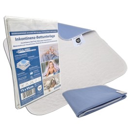 TIGA-MED Washable Incontinence Pad, 3 Sizes Available (60 x 60 cm, 70 x 100 cm, 75 x 95 cm), Absorbency 2.5 L/m², 500 x Washable, Double Stitching, Breathable (1.75 x 95 cm)