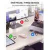 RAPIQUE Slim Wireless Mouse, Bluetooth & 2.4GHz, Rechargeable, Beige