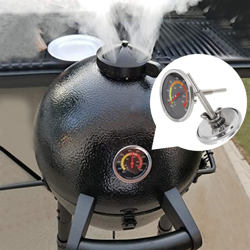 Stainless Steel Barbecue BBQ Smoker Grill Thermometer Temper