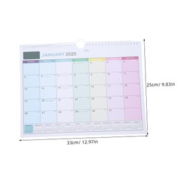 DOITOOL Fsc Certified Paper Wall Calendar with Spiral Binding Monthly Hanging Planner with Multinational Holidays Elegant Minimalist Design for Home and Office Organization