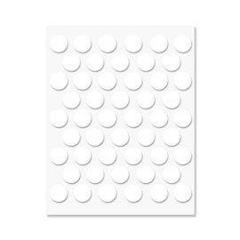 White Self-Adhesive Screw Hole Stickers - 50 pcs. 0.55 inch / 14 mm Peel Stick Dust Proof Tape, Water Resistance PVC Caps for Wood Cabinets, Furniture, Drawer, Wardrobe, Kitchen, Table