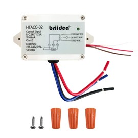 220V 240V Relay, Briidea On/Off Switch Electric Heating Relay with Built-in 24V Transformer, Replacement for Any Relay, Compatible with 24V Thermostat
