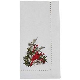 Park Designs White Cardinal Embroidered Napkin Set of 4