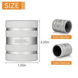 ORANGEMONSTER Inner/Outer Pipe Reamer for 1/3" to 1-3/8" Pipes, Deburring Tool, Plumbing Tools for Copper, Stainless Steel, Brass & Aluminium