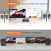 DisplayPort Reyoten KVM Switch, 4 Computers 2 Monitors, 8K@60Hz, 4×USB