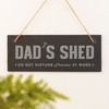 eBuyGB Dad's Shed Sign, Hanging Rectangle Slate Door Sign, 25x10cm