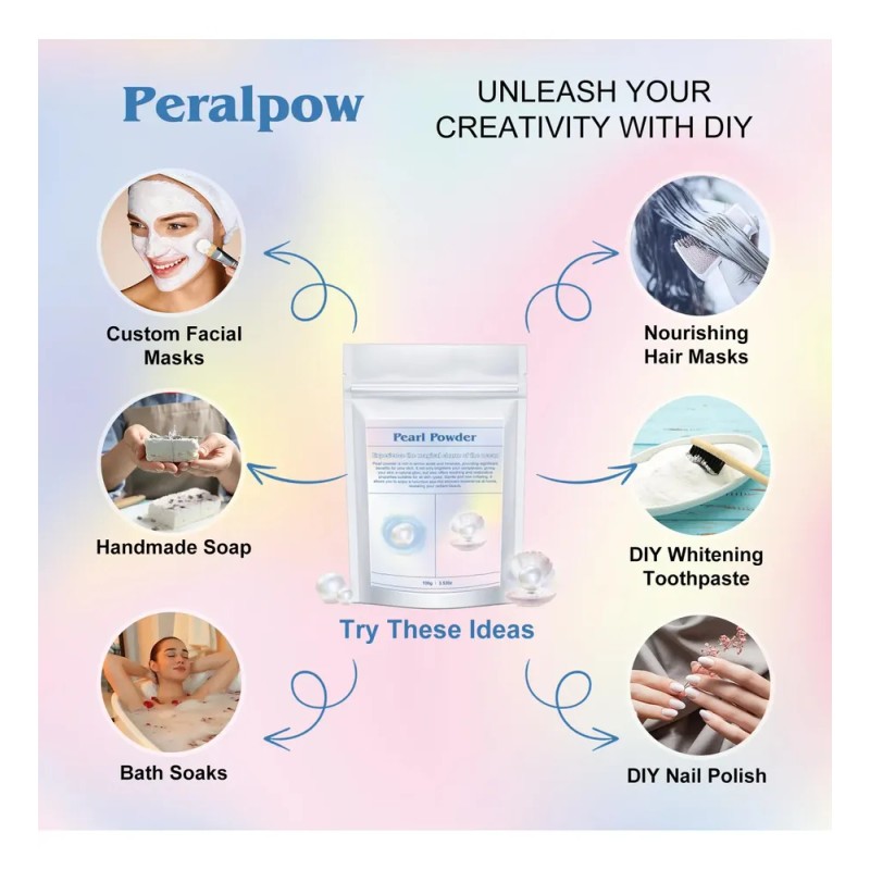 Peralpow Polvo De Perla Orgánico 100% Natural 100g Cuidado D