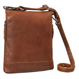 STILORD 'Koko' Handbag Women Soft Leather Small Shoulder Bag Genuine Leather Hobo Bag Women's Shoulder Bag Vintage Bag with Zip, Colour:sila - brown