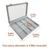 BesyPro Removable 12 Grids Bracelet Organizer Box Ice Velvet Clear