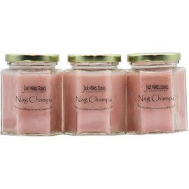 3 Pack - Nag Champa Scented Blended Soy Candle | Soothing Nag Champa Fragrance | Hand Poured in The USA by Just Makes Scents