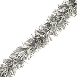Anderson's Gray Vinyl Twist Garland - 4" x 25' roll, Parade Float Decorations for Trailer Or Golf Cart, Christmas Garland Décor for Home and Party
