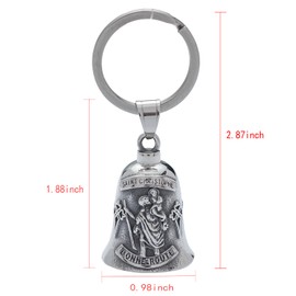 Candrame Motorcycle Bell Guardian Angel for Ride Cycling Bell Key Chains Accessories Bells for Motorcycles