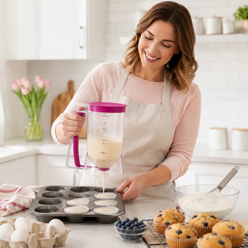 Pancake Batter Dispenser for Baking – Easy-Pour Portion Control Tool