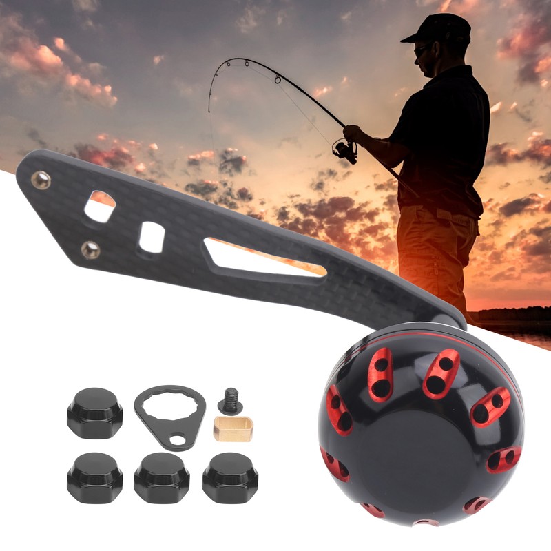 Carbon Fishing Reel Handle Knob Rocker Arm Fishing Accessory Parts
