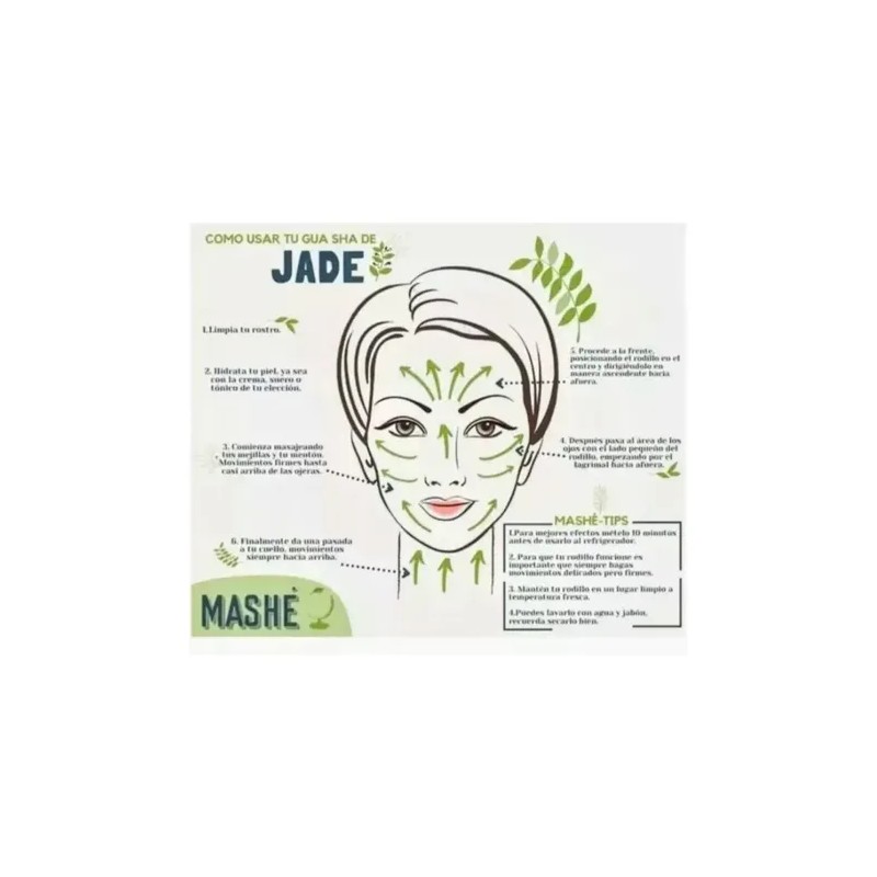 Gua Sha O Piedra De Jade Para Masaje Facial Anti