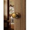 SORWDUERM 2 Pack Antique Brass Bronze Door Knobs Passage Door