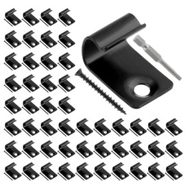 100 Pack Hidden Fasteners & Deck Starter Clips with Decking Screws Set, 50PC Decking Clips with 50PC Deck Screws and Star Drive Bit, Deck Starter Clips for Composite Deck Boards