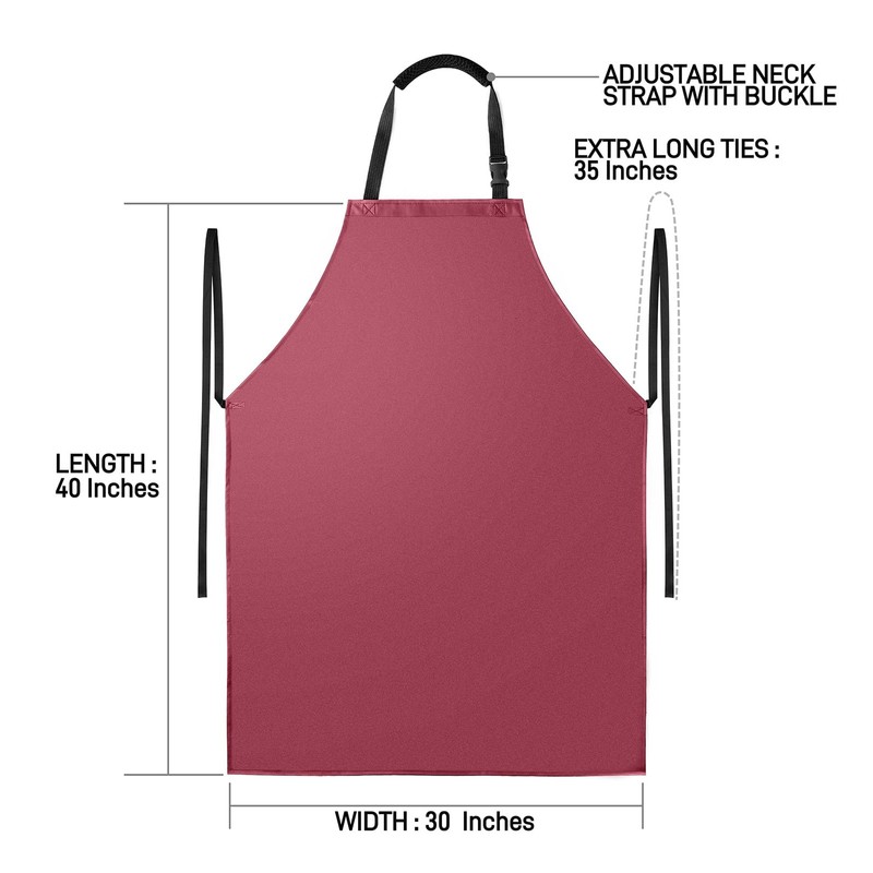Vammcht Waterproof Apron with Comfortable Adjustable Bib, Rubber Vinyl Dishwasher