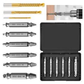 9Pcs Damaged Screw Extractor Set, Screw Remover and Extractor Bit Set, Adult Gifts for Men, General bit Set Double Ended for Damaged Broken Stripped Screws