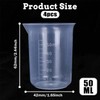 Set of 4 Small Measuring Cups, Mini Measuring Cups, 50