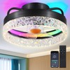Mpayel RGB Ceiling Fans with Lights and Remote, 13'' Low