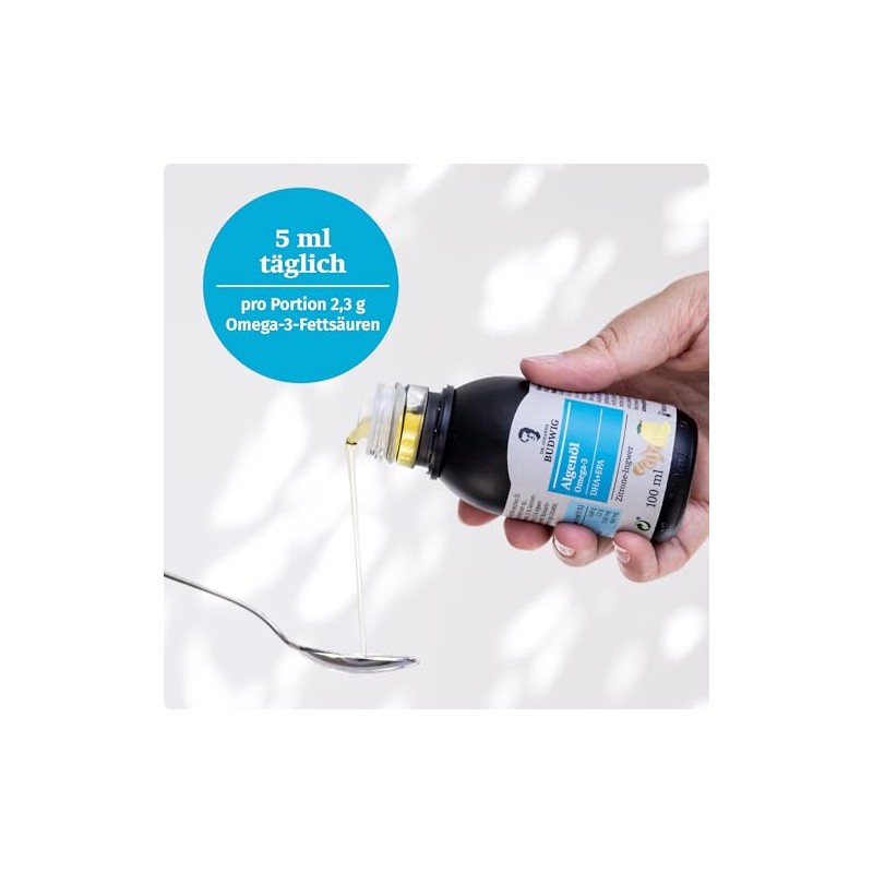 Dr. Budwig Premium Omega 3 Algae Oil Vegan Lemon Ginger