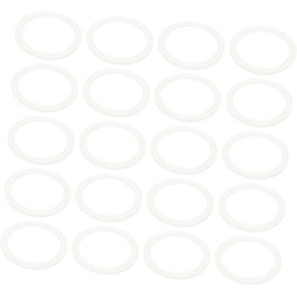 IMIKEYA Anillos de Sellado de Silicona Reutilizables Fáciles de Limpiar 20 Color Blanco para Tarros de Boca Ancha Ideales para Refrigeradores y Congeladores
