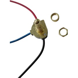 Zing Ear ZE-136M 3/8" 2 Circuit 3-Way 3A 250VAC 6A 125VAC/125VL Brass Push Button Rotary Switch