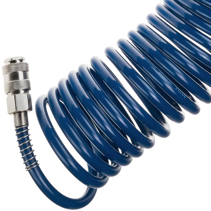 Compressed Air Hose SP-PE 10 m, Flexible Spiral Hose 6.5/10