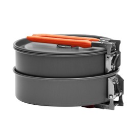 Fire-Maple Feast 2 Camping Cookware Set | Outdoor Cooking Set with Pot, Kettle, Pan, Bowls and Spatula | Premium Construction | Ideal Mess Kit for Backpacking, Hiking, Car Camping and Emergency Use