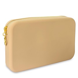 1-Piece Cosmetic Bag, Travel Cosmetic Bag, Handbag Cosmetic Bag, Makeup Brush Organiser, Makeup Storage Bag, Portable Makeup Bag for Women (Khaki Colour), khaki, travel cosmetic bag