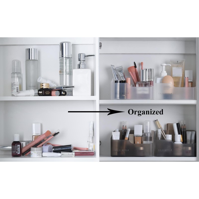 UNIKON Eunion Makeup Organizer, Clear Small Countertop Makeup Caddy Storage