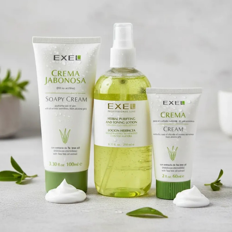 Kit Cremas Faciales Anti Acné Espinillas Ritual Exel