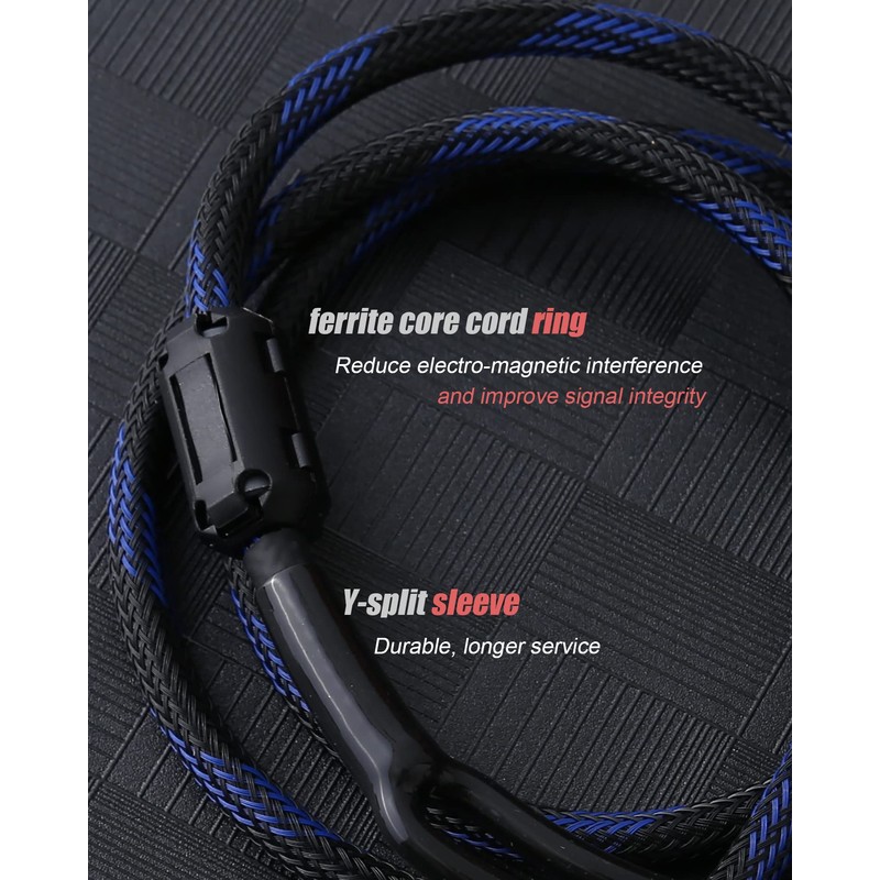 Diaianyfi Audiophile RCA to 2RCA Subwoofer Cable,1 RCA Male to